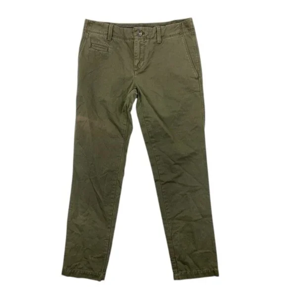 Banana Republic Women's Size 0 Olive Green Chino Pants 100% Cotton NWT - Picture 1 of 12